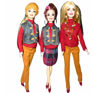Dolls wearing clothing from Casual Winter Warmers Collection