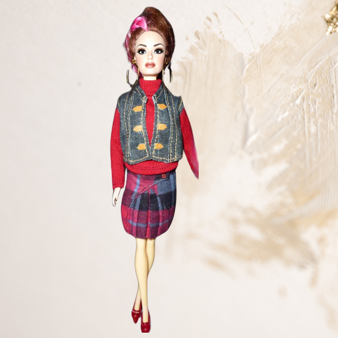Doll wearing skirt from Casual Winter Warmers Collection