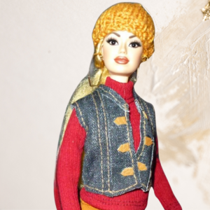 Doll wearing beanie from Casual Winter Warmers Collection