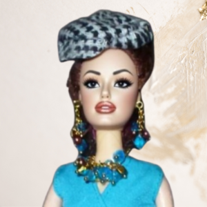 Doll wearing cap from Denim Dreams Collection