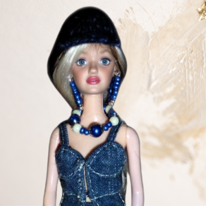 Doll wearing Denim strappy top from Versatile Denim Collection