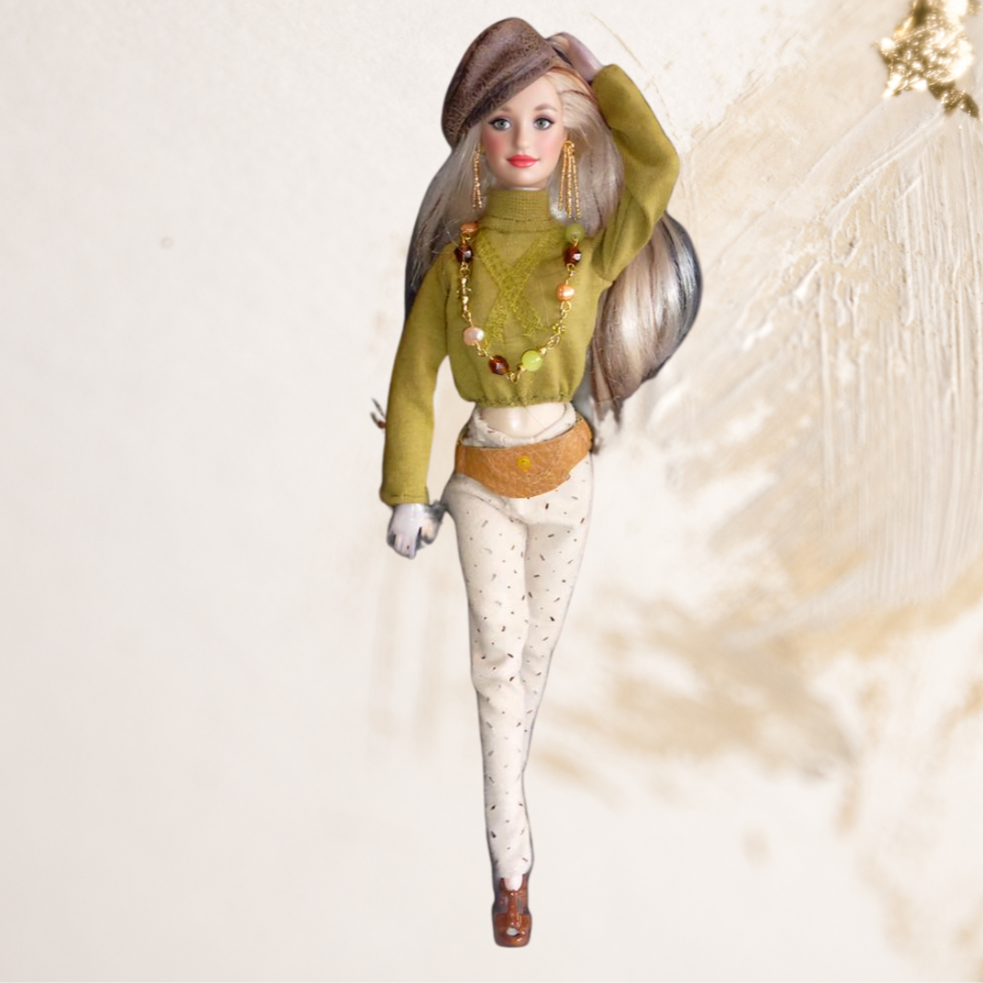 Doll wearing Clothes from Eclectic Elegant Collection
