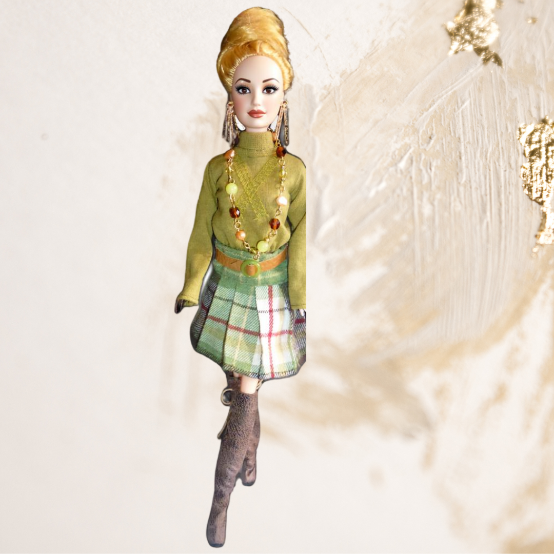 Doll wearing Top and Skirt from Eclectic Elegant Collection