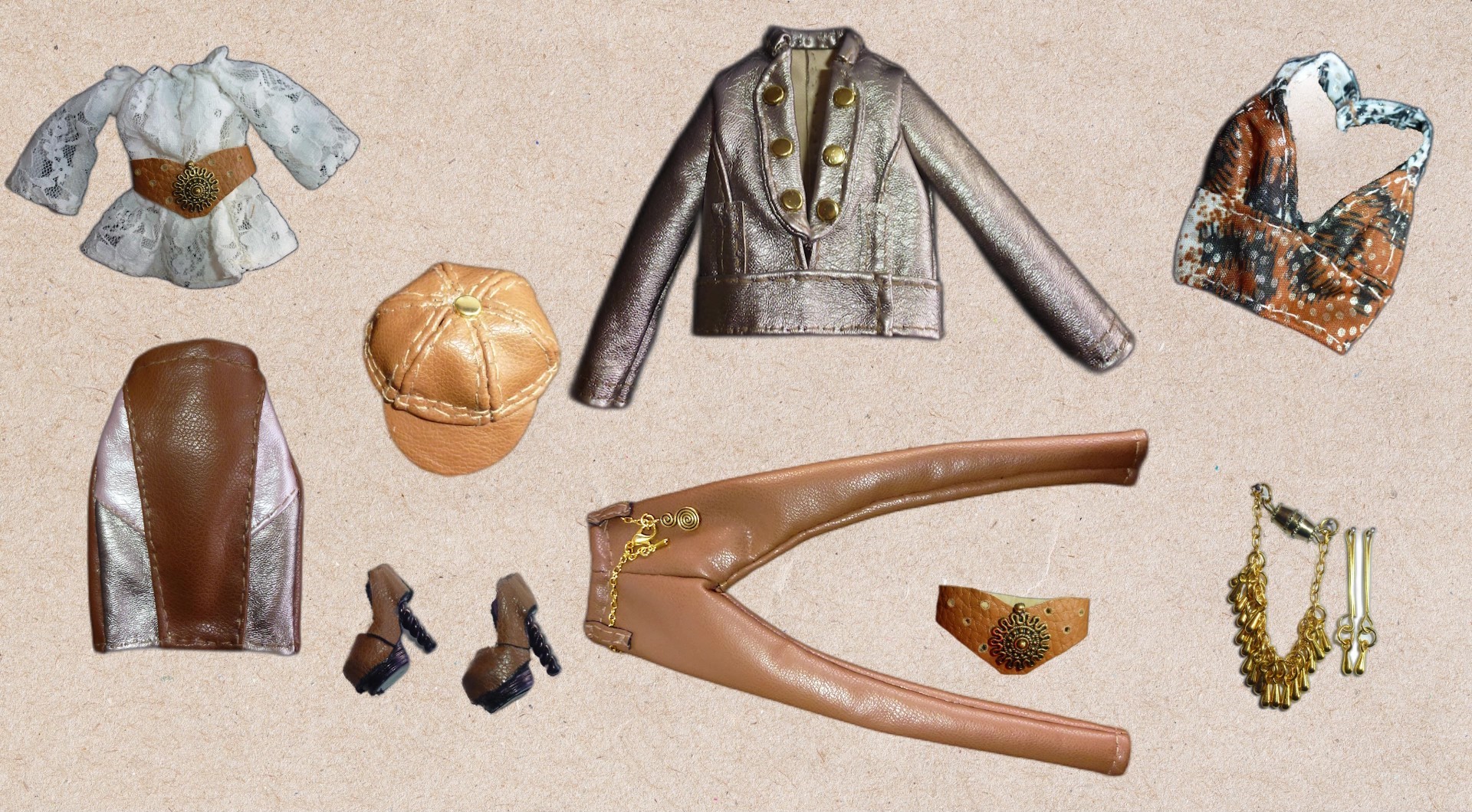 Barbie Doll Clothing : Elegant in Leather Barbie Clothing - Image 5