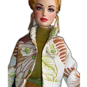 Doll wearing Floral Jacket from Eclectic Elegant Collection