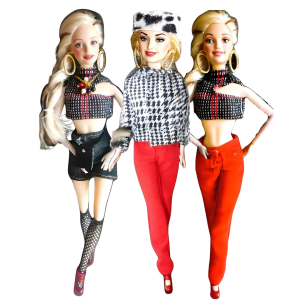 Dolls wearing clothing from Funky Fashion Collection