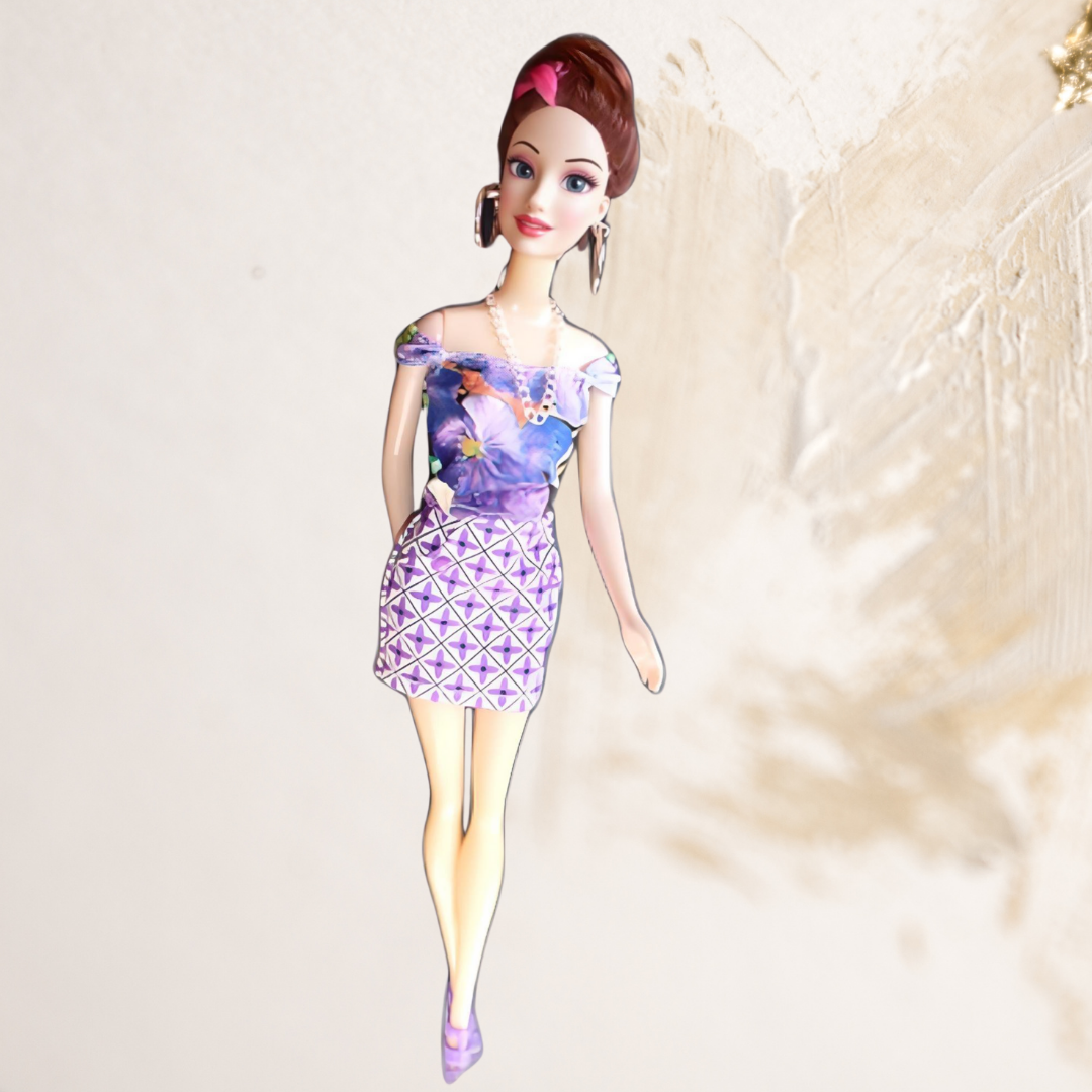 Doll wearing skirt & Top from Relaxed and Practical Collection
