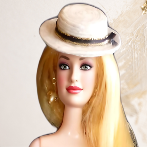Doll wearing straw Hat from Summer Ready Collection