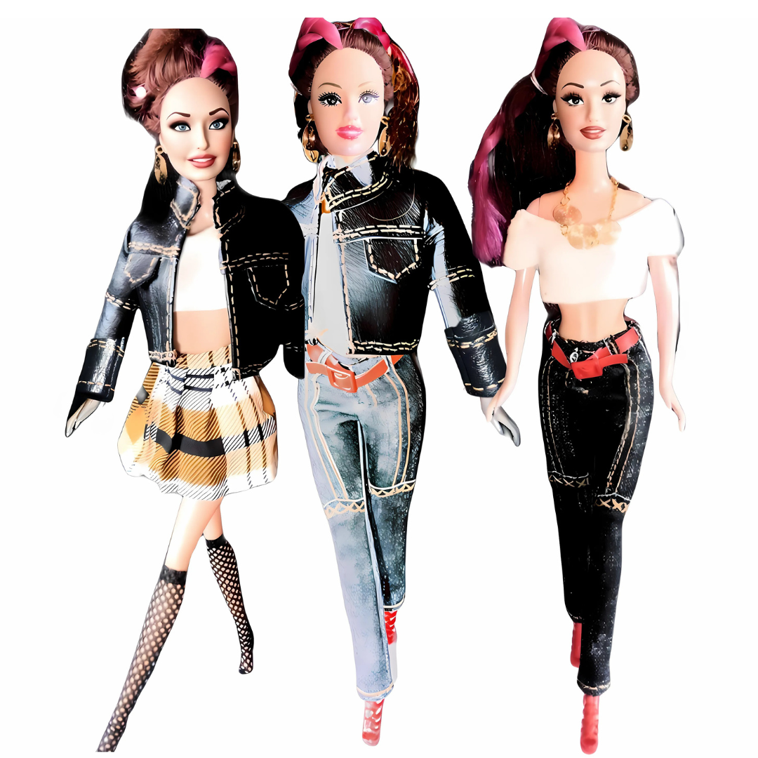 Dolls wearing clothing from Trendy & Unique Collection